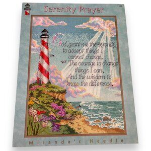 Miranda’s Needle Cross Stitch Leaflet Serenity Prayer Lighthouse